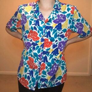 Floral Multicolor Women's Top